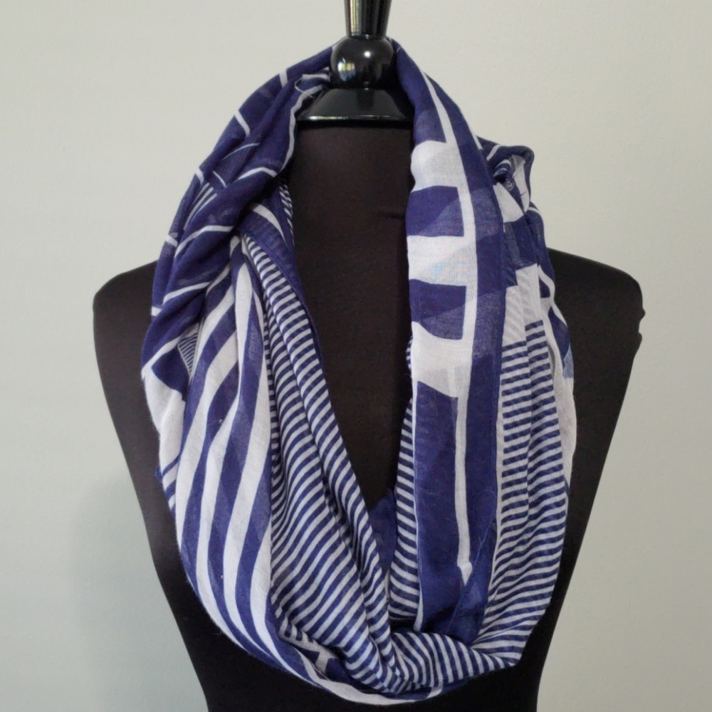 Blue & White Fashion Scarf